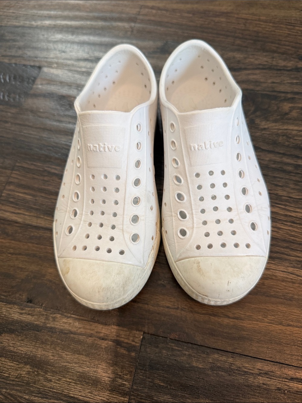 Native Kids Slip-On Water Shoes in White